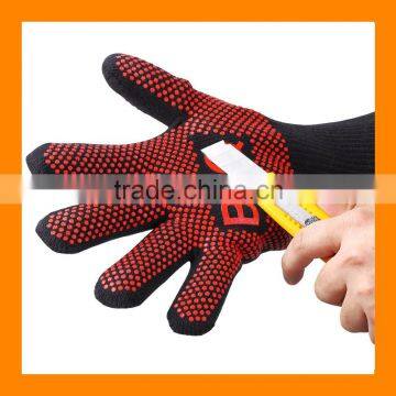 932F Extra Long Cut and Heat Resistant Cooking Grill Fireproof Gloves with Cotton Lining for Oven,Outdoor BBQ Grill,Fireplace