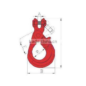 Italian clevis self locking hook