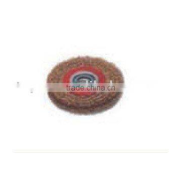 Steel Wire Bench grinder brushes with red and brown color