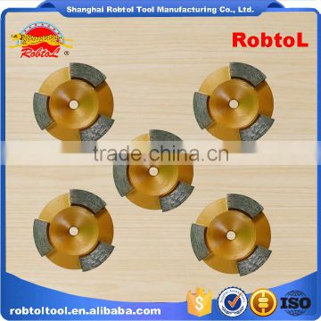 70mm three 3 segment diamond grinding wheel abrasive polishing disc for concrete granite marble double cup wheel