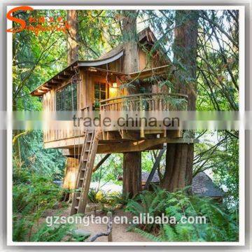 China Manufacturer Make Imitated Decorative Artificial Ficus Banyan Tree House for Outside Decoration photo-5