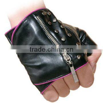 women's fingerless gloves faux leather dressing