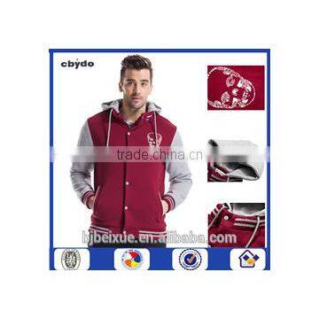 2016 newest orginic cotton heavy weight man thin hoodies zipper hoodie