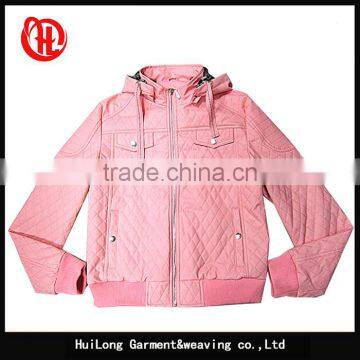 Manufacture Ladies Coat Winter Hoodies PU Jacket photo-4