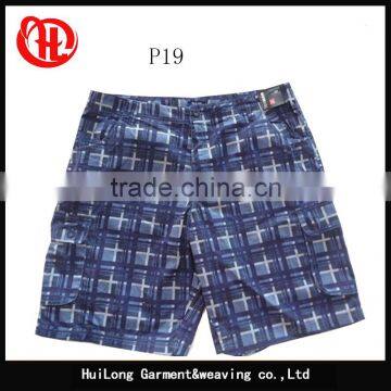 Cheap Cargo Short Pants Stocklots Men's Washed Shorts Printed Plaid photo-2