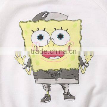 YAKUYIYI Cotton White Girls Sponge Baby Print T-shirts Pullover Casual Hoodies for Wholesale photo-3