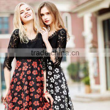 2017 Lace Best Selling Dress Women Sleeve Casual Office Lady Working Outdoor Fashion Autumn Dress photo-3