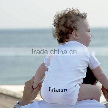 2017 Latest Cotton Baby Clothes Father Son Summer Children Clothes Short Sleeve White Kid Custom t Shirt Wholesale China photo-2