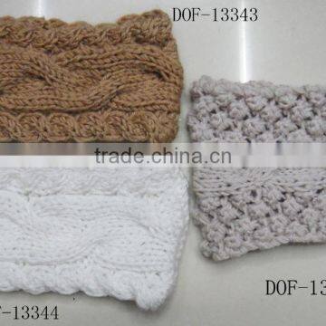 2016 Winter Fashion New Latest Crochet Acrylic Lace Button Knitted Headband photo-5