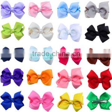 China suppliers 3 inches ribbon boutique hair bows with clip,Girls Big Hair Grosgrain Ribbon Hair Bows With Clips