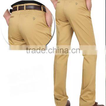 Men's Anti-wrinkle Flat-Front Slim Fit Long Chino Pant photo-2