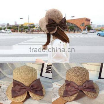 Zm40594b Summer New Model Bowknot Design Women Straw Sun Visor Hat photo-2