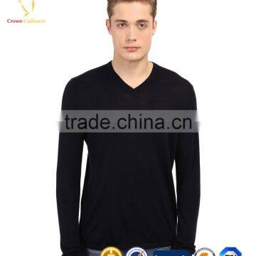 Men Lightweight Wholesale Wool V Neck Plain Pullover Sweaters photo-4