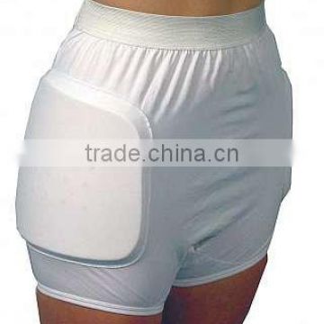 Hip protector with removable pads