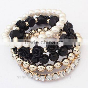 Fashion Multilayer Resin Rose Bracelet,sex Adjustable Bangle Bracelet photo-4