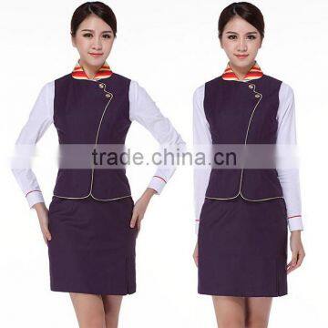 2016 Good Quality Juqian Brand Wholesale Women Vest Slim Fit Airline Vest Suits photo-3