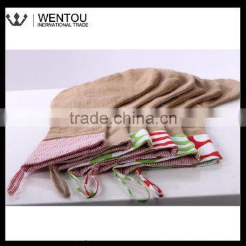 Monogrammed Burlap Christmas Stocking photo-6