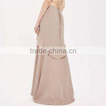 Factory Price Hot Sale Lace Ruffle Pencil Women Skirt Long Maxi