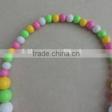 Baby Girl Necklaces Round Pearl Jewelry Colorful Kids Clothing Decor photo-3