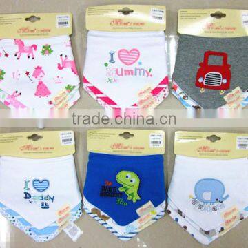cotton baby bibs/terry baby bibs/double-deck baby bibs