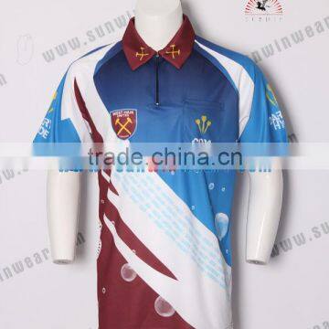 high quality custom dart shirt polyester sublimated darts wear of dart team