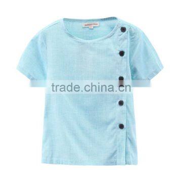 100% Cotton Unique Design Summer Newest Kid Boy Blank Shirt photo-2