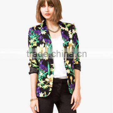 Tropical Flower Knit Blazer