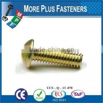 Made in Taiwan BSW Whitworth Slotted Round Head Machine Screw Brass BS450