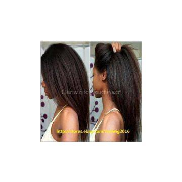 Malaysia Human Hair Full Lace Wig Kingky Straight