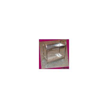 Stainless steel double layer trolly