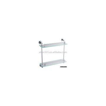 Double glasses shelf with bracket