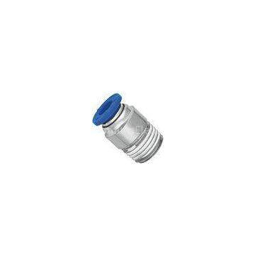 Brass Nickel Planting Pneumatic NPT Threaded Fittings Push In Male Straight Run Body