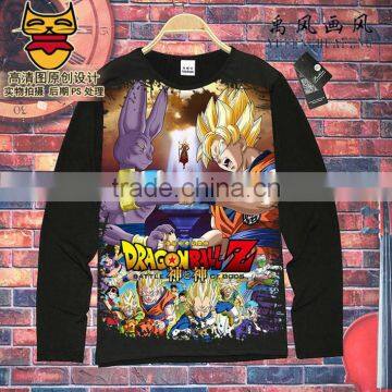 Dragon Ball Z QMilch Unisex Costume Long Sleeves Cartoon Anime T shirt ( S-XXXL)