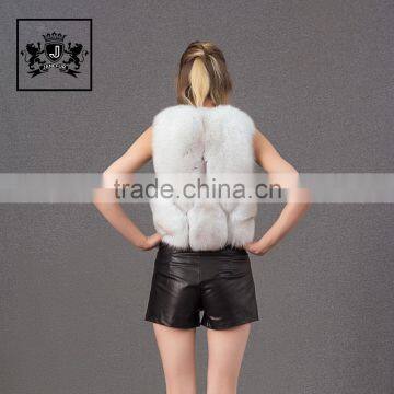 Top Quality Short Vest Waistcoat Arctic Real Fox Fur Coat photo-6