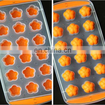 2016 newest funky silicone plum blossom flower shaped ice popsicle molds ice tools