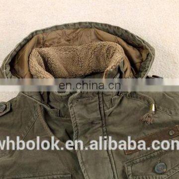 Winter Very Warm Winter Coat for Men Multi Pockets Washed Cotton Fleece Lined Blazer