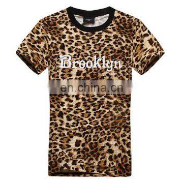 2014 spring and summer leopard printing bangkok t-shirt