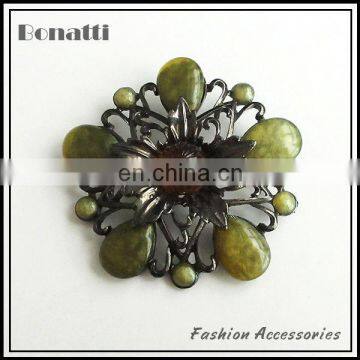 2013 fashion vintage flower brooch for garment