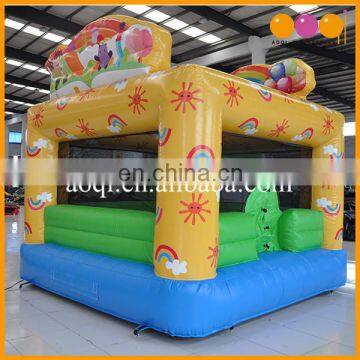 Cheap Kindergarten Used Kid Toy Inflatable Rainbow Jumping Castle Moonwalk for Sale photo-2