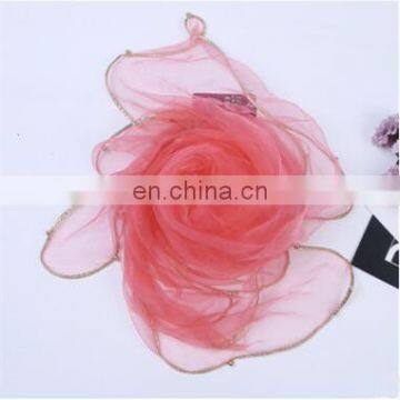 New Ladies Lace Simple Silk Gauze Kerchief Nail Bead 140*140cm Scarves photo-5