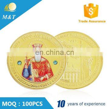 Promotional Custom Metal Engrave Gold Coin