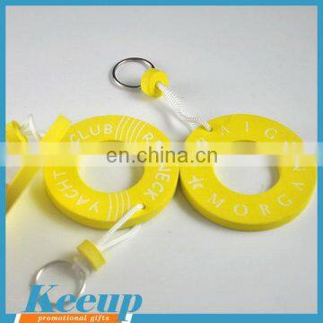 Logo Items Cheap Custom EVA Ring Floating Keychain