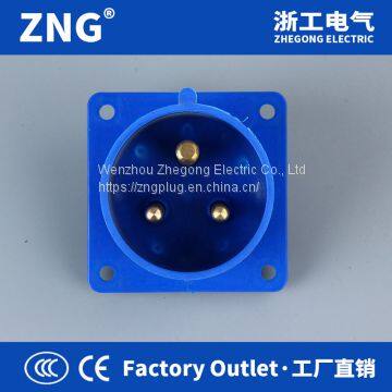 Industrial plug reverse 16A3P, Industrial Inlet Appliance 16A 2P+PE, Industrial panel plug