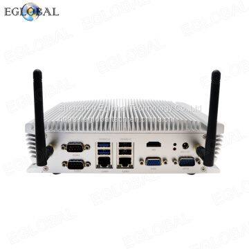 EGLOBAL fanless Industrial computer core i5 6360U lris GPU 6xCOM 1xGPIO 8xUSB dual Lan embedded PC for IOT