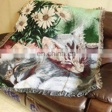 RAWHOUSE Woven Throw Tapestry Wall Hanging Sofa Cover Blanket With Fringe Jacquard Woven Blankets photo-5