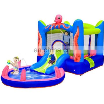 Wholesale Nylon Fabric Inflatable Octopus Bouncy House Inflatable  Small Jumping Castle With Blower Prices For Family