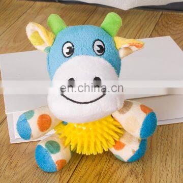 Wholesale Eco Friendly Custom Squeaker Private Label Designer Pack Set Small Stuffed Pet Dog Plush And TPR Toy photo-2