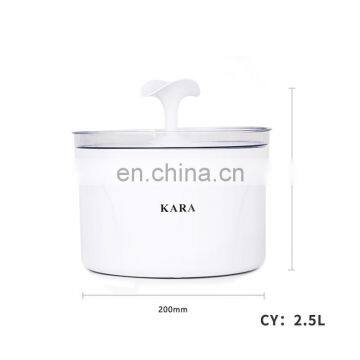 Manufacturer Wholesale Automatic Battery Filter Drinking LED Round Cat Water Fountain photo-3