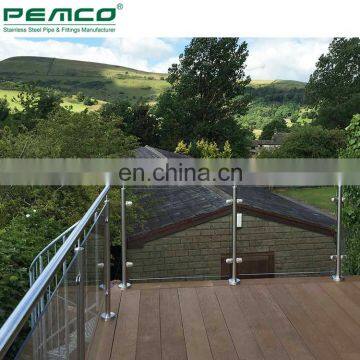 Factory Cheap Round Glass Clamp Stainless Steel Balcony Stainless Steel Glass Railing Systems photo-6