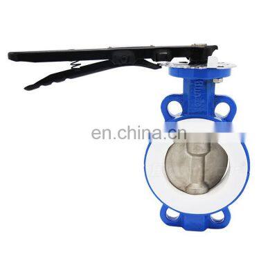 Bundor PN16 150 LB Ss304 Disc Ptfe Seat Semi PTFE-lined Butterfly Valve